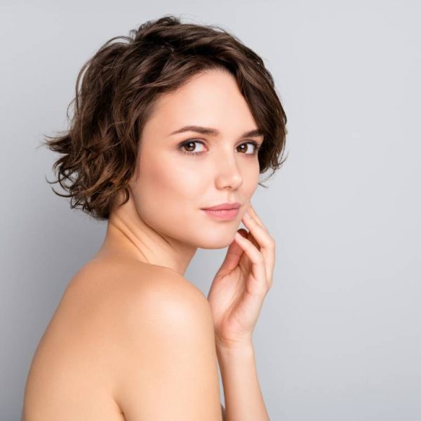 Girl after spa laser rf lifting uplift effect soft smooth flawless perfect shine skin | Kay Dermatology in Burbank, CA