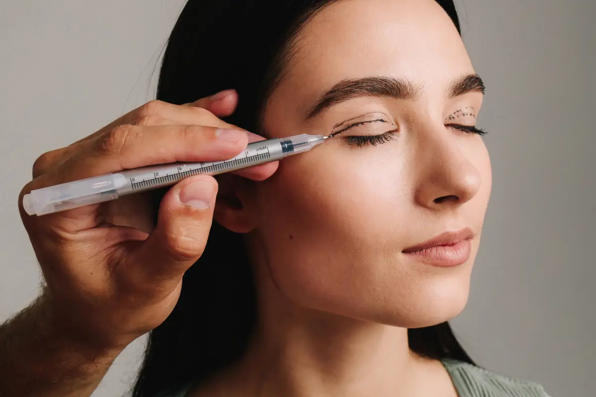 Woman Attending Upper Eyelid Surgery in Burbank CA at Kay Dermatology